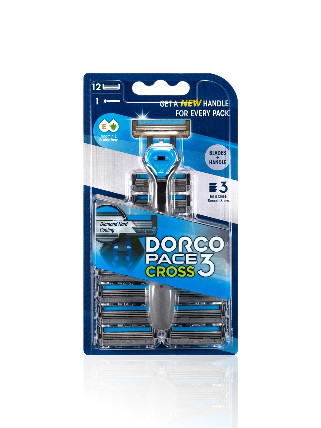 БРИТВА DORCO ГИБРИД PACE 3 + 12 КАРТРИДЖЕЙ