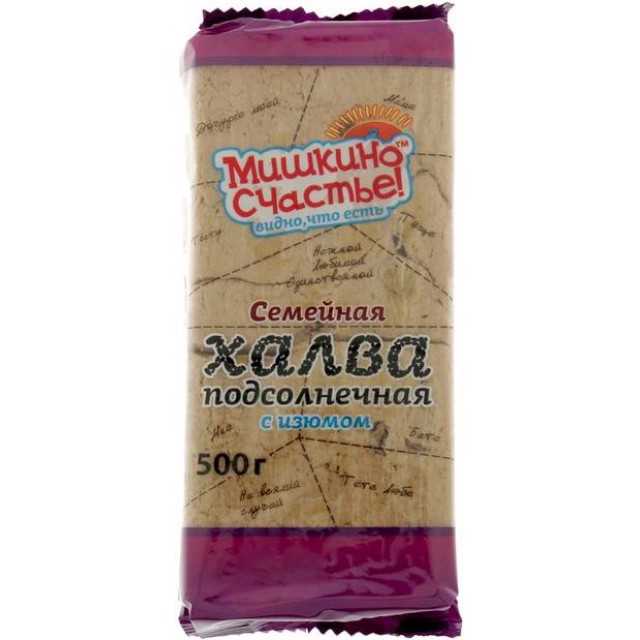 ХАЛВА МИШКИНО ПОДСОЛНЕЧНАЯ ИЗЮМ 500Г
