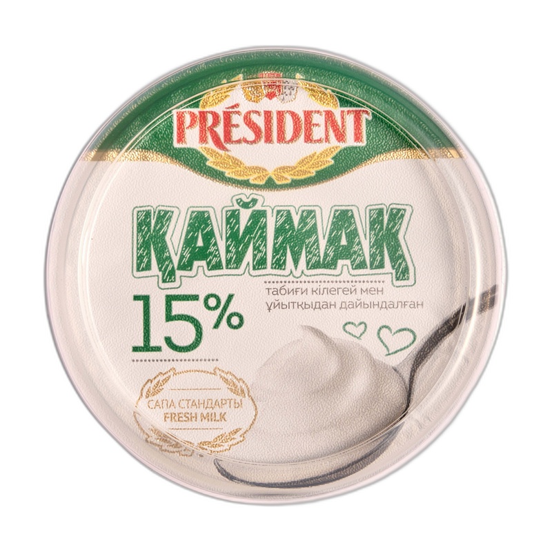 СМЕТАНА PRESIDENT 15% 200Г П/С