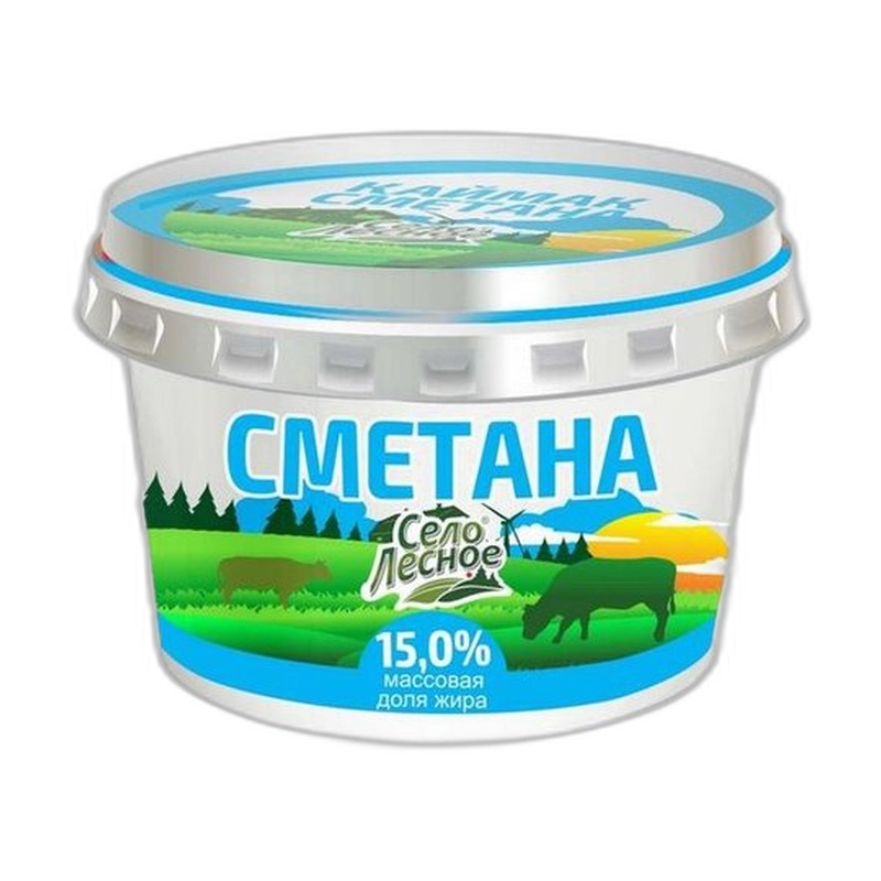 СМЕТАНА СЕЛО ЛЕСНОЕ 15%180Г П/С