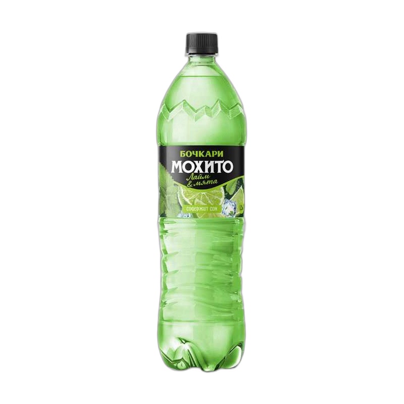 КОКТЕЙЛЬ ГАЗИРОВАННЫЙ БОЧКАРИ МОХИТО ЛАЙМ МЯТА 1,3Л ПЭТ
