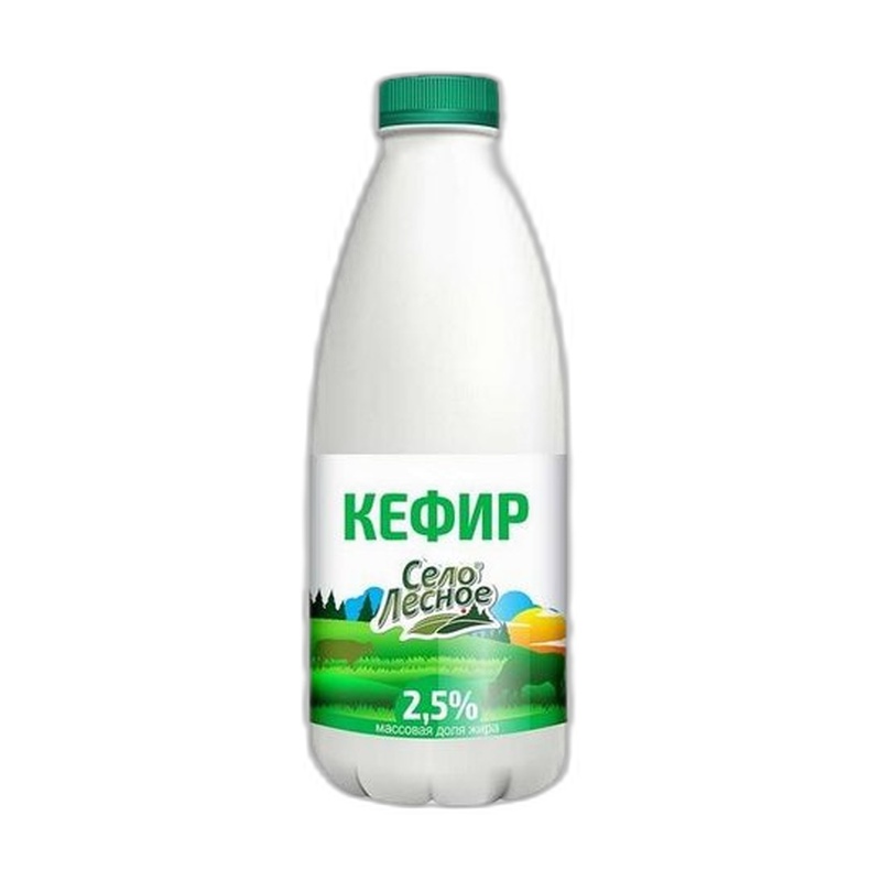 КЕФИР СЕЛО ЛЕСНОЕ 2,4% 900Г Ф/П