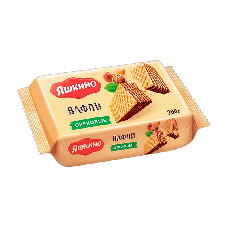 ВАФЛИ ЯШКИНО ОРЕХОВЫЕ 200Г