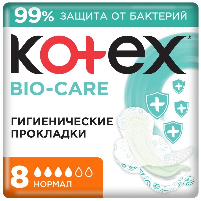 ПРОКЛАДКИ KOTEX BIO-CARE NORMAL 8ШТ