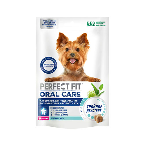 КОРМ ДЛЯ СОБАК PERFECT FIT ORAL CARE ГОВЯДИНА 90Г