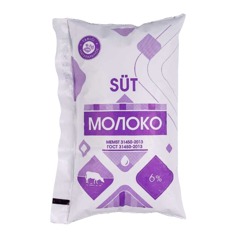 МОЛОКО SÜT 6% ГОСТ У/П 900Г Т/Ф