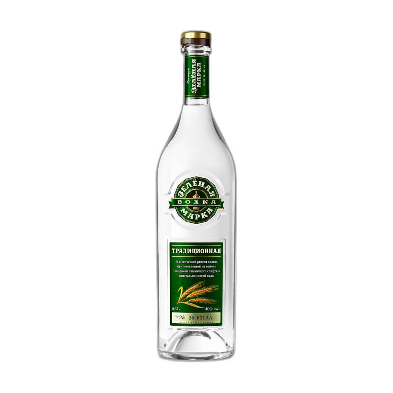 ВОДКА ЗЕЛЕНАЯ МАРКА ТРАДИЦИОННАЯ 40% 0,5Л