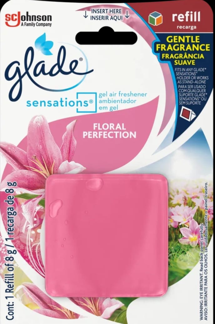 АРОМАГЕЛЬ GLADE SENSATIONS ЦВЕТОЧНОЕ СОВЕРШЕНСТВО 8МЛ РЕФИЛ