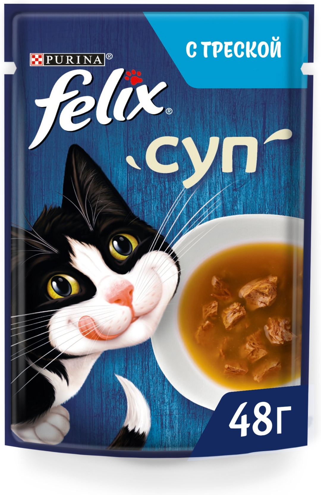 КОРМ ДЛЯ КОШЕК FELIX СУП С ТРЕСКОЙ 48Г