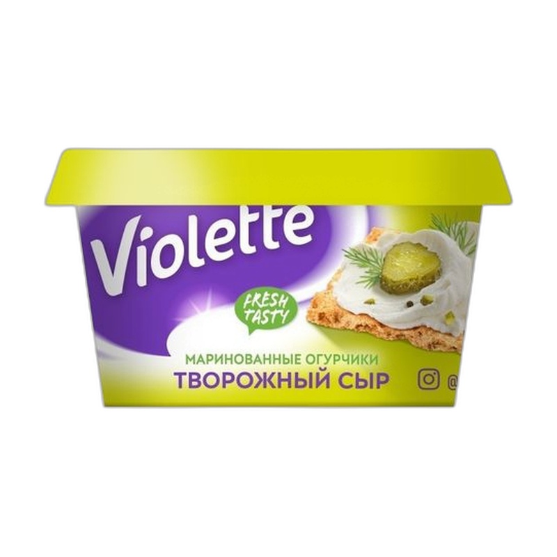 СЫР ТВОРОЖНЫЙ ВИОЛЕТТА С ОГУРЦАМИ И ЗЕЛЕНЬЮ 70% 140Г