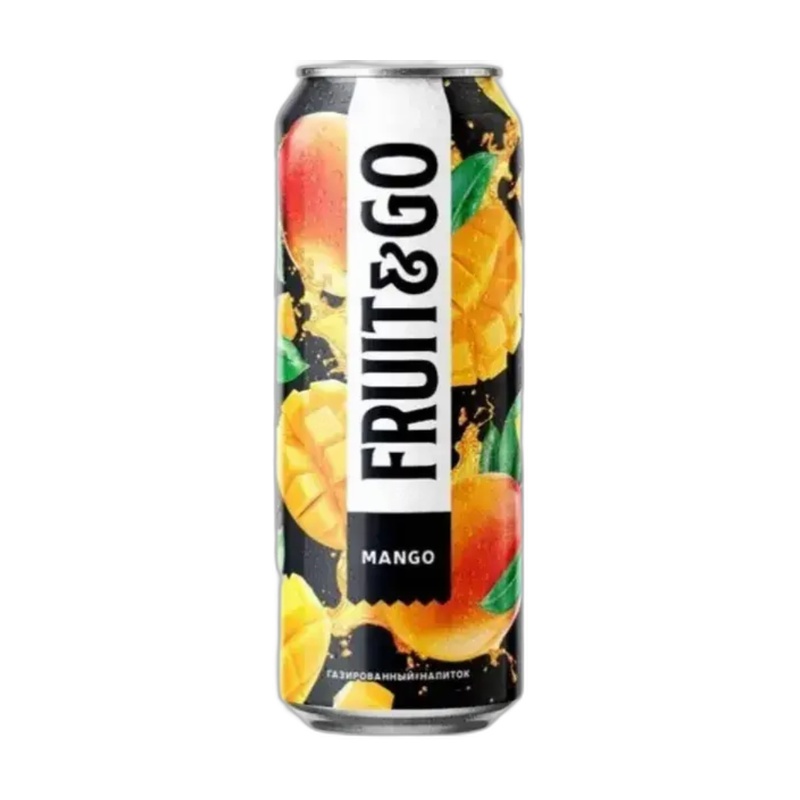 НАПИТОК ГАЗИРОВАННЫЙ FRUIT&GO МАНГО 0,45Л Ж/Б