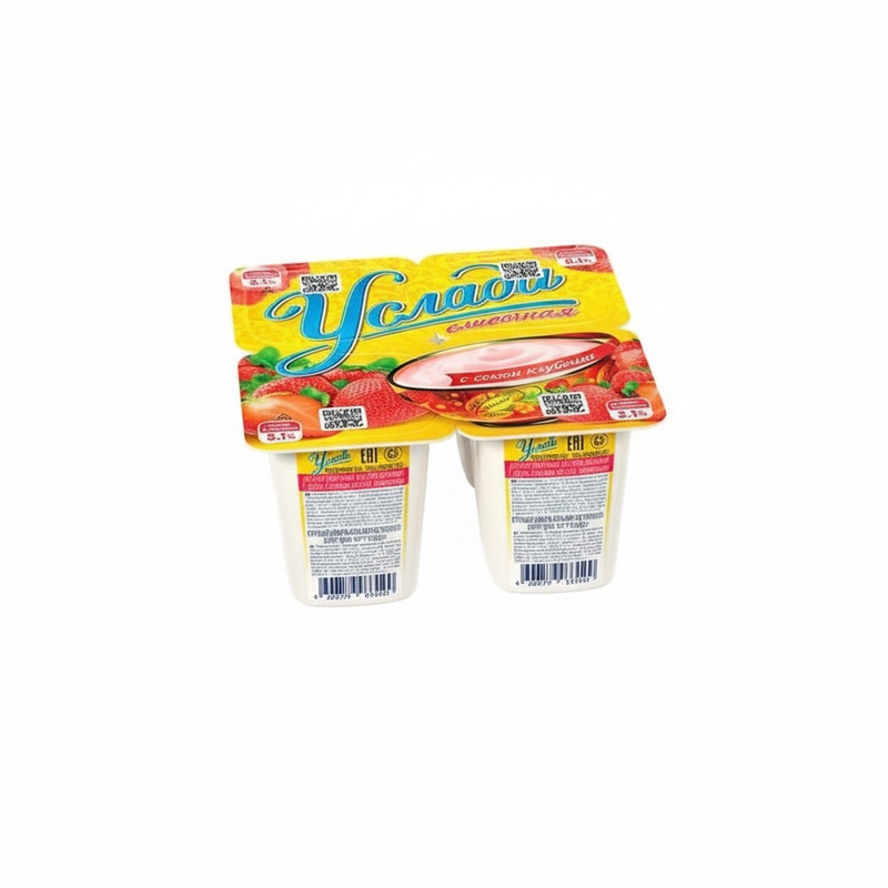 ЙОГУРТ УСЛАДА КЛУБНИКА 5% 95Г