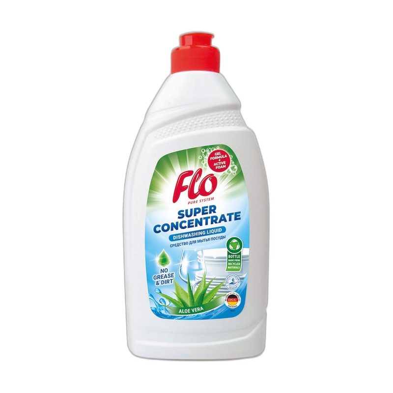 ЖИДКОСТЬ ДЛЯ МЫТЬЯ ПОСУДЫ FLO PURE ALOE 500МЛ