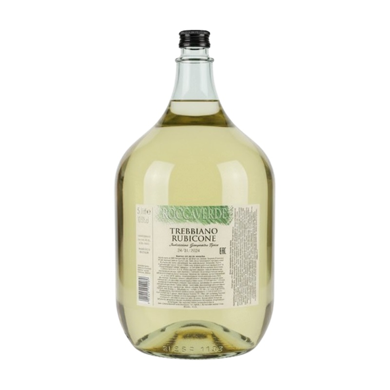 ВИНО ROCCAVERDE TREBBIANO БЕЛОЕ СУХОЕ 10,5% 5Л ИТАЛИЯ