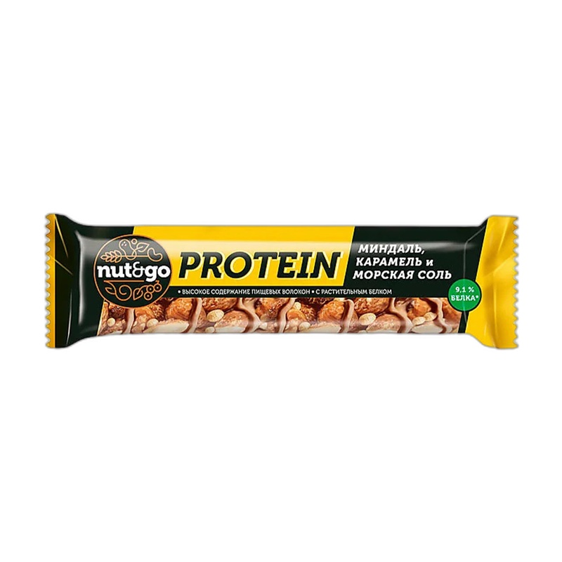 БАТОНЧИК NUT&GO МИНДАЛЬ 40Г