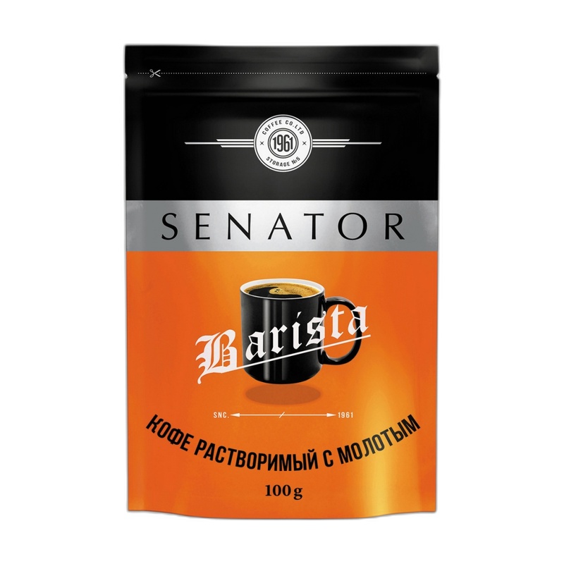 КОФЕ РАСТВОРИМЫЙ SENATOR BARISTA 100Г Д/П