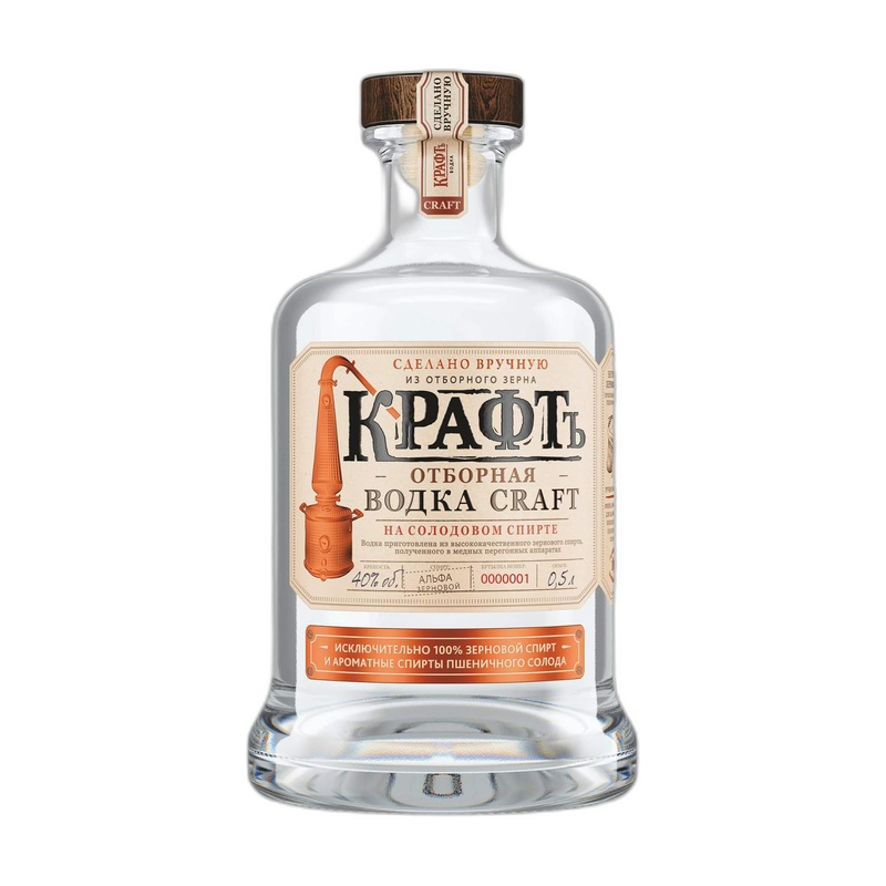 ВОДКА КРАФТЪ 40% 0,5Л