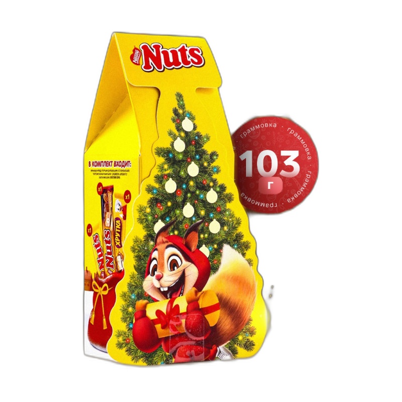 ПОДАРОК НОВОГОДНИЙ NESTLE NUTS ЕЛКА 103,3Г