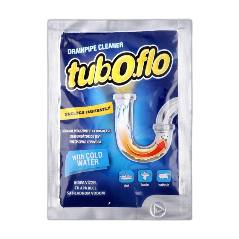 СРЕДСТВО ДЛЯ ЧИСТКИ ТРУБ TUB-O-FLO С ХОЛОДНОЙ ВОДОЙ 60Г