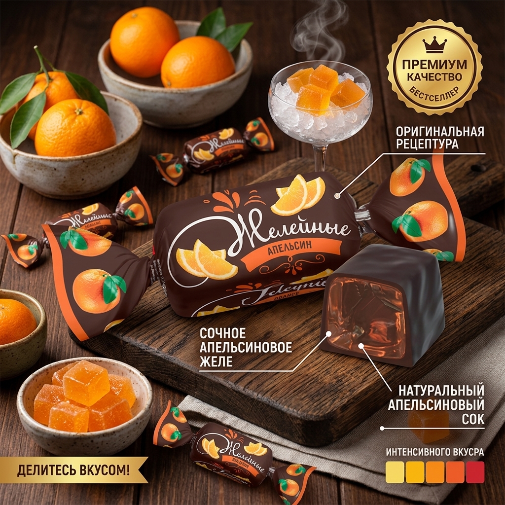 КОНФЕТЫ ЖЕЛЕЙНЫЕ ЯНТАРНЫЕ ЖИВОТНЫЕ 100Г