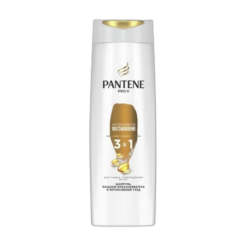 ШАМПУНЬ+БАЛЬЗАМ PANTENE 3В1 ИНТЕНСИВНЫЙ УХОД УКРЕПЛЕНИЕ И БЛЕСК 360МЛ