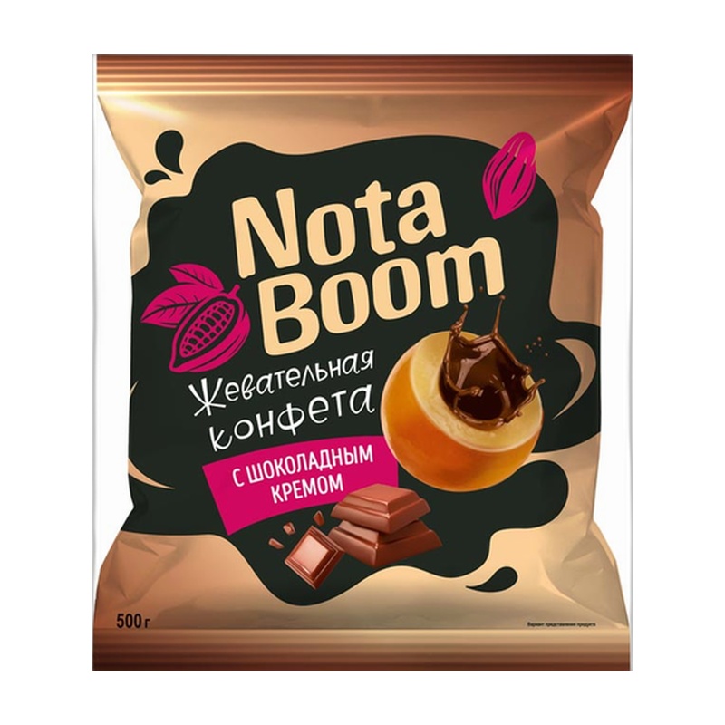 ИРИС ЖЕВАТЕЛЬНЫЙ NOTA BOOM ШОКОЛАДНЫЙ КРЕМ 500Г