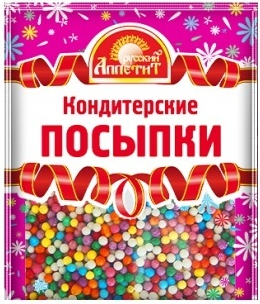 ПОСЫПКА КОНДИТЕРСКАЯ РУССКИЙ АППЕТИТ БИСЕР 7Г