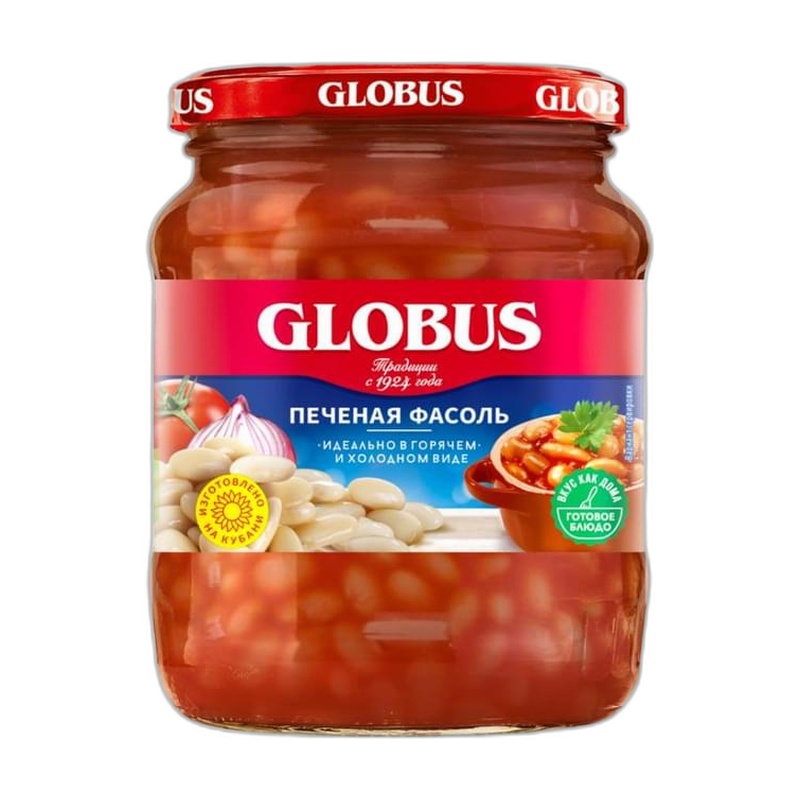 ФАСОЛЬ GLOBUS ПЕЧЕНАЯ 500МЛ