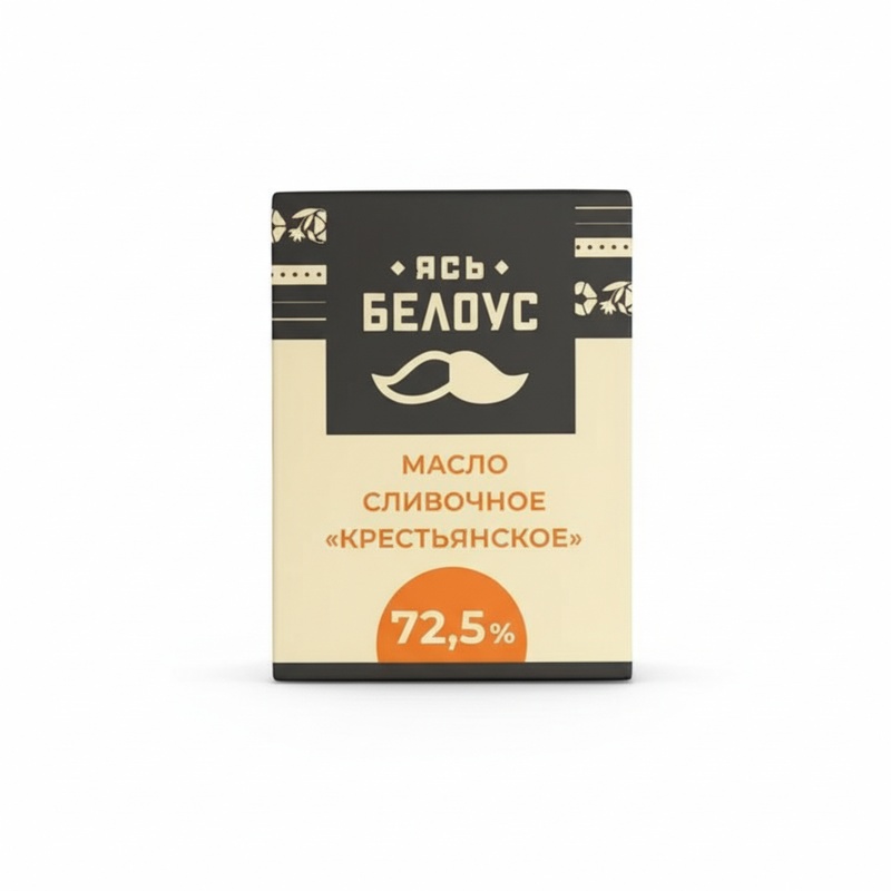 МАСЛО ЯСЬ БЕЛОУС СЛАДКОСЛИВОЧНОЕ КРЕСТЬЯНСКОЕ 72,5% 180Г