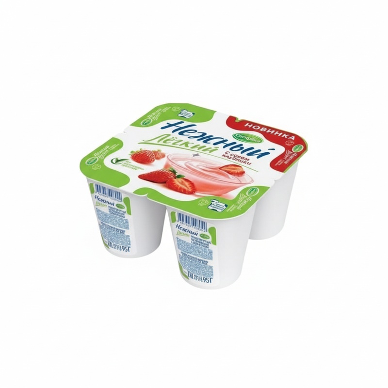 ЙОГУРТ CAMPINA НЕЖНЫЙ ЛАЙТ КЛУБНИКА 0,1% 95Г