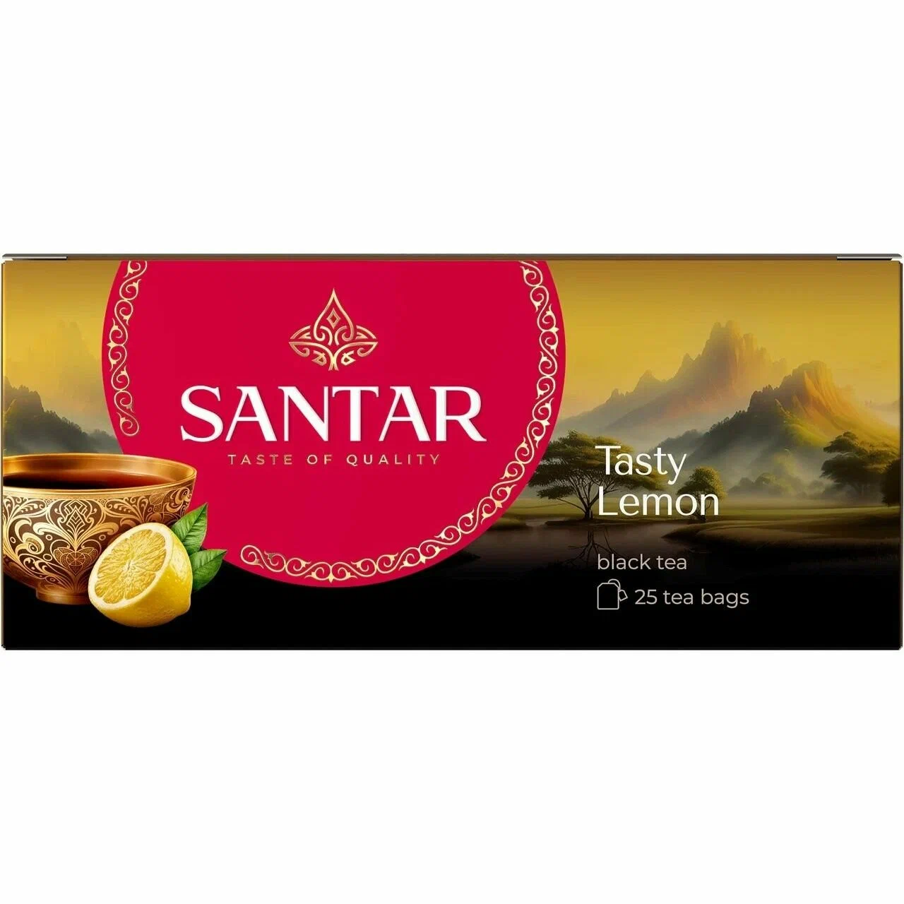 ЧАЙ ЧЕРНЫЙ SANTAR TASTY LEMON 25 ПАКЕТИКОВ