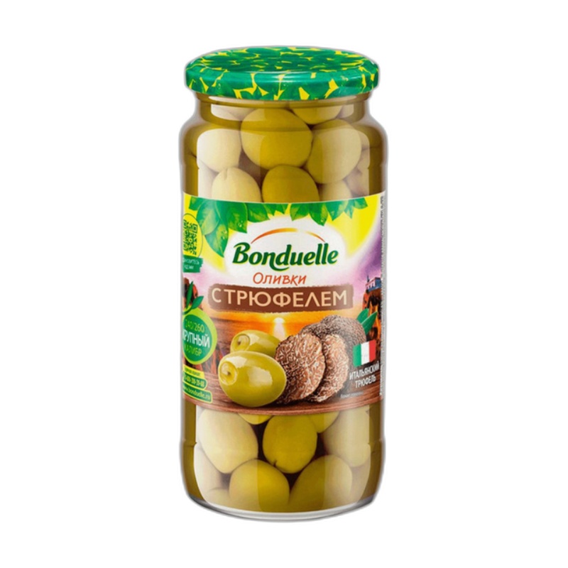 ОЛИВКИ BONDUELLE С ТРЮФЕЛЕМ 244МЛ
