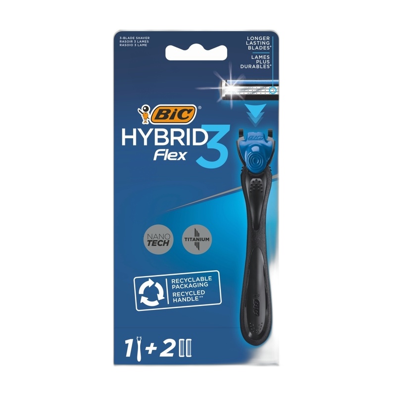 БРИТВА BIC FLEX 3 HYBRID + 2 КАРТРИДЖА
