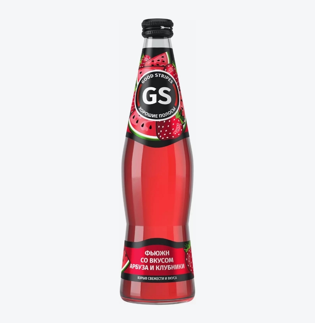 НАПИТОК ГАЗИРОВАННЫЙ GS АРБУЗ КЛУБНИКА 0,5Л СТ/Б