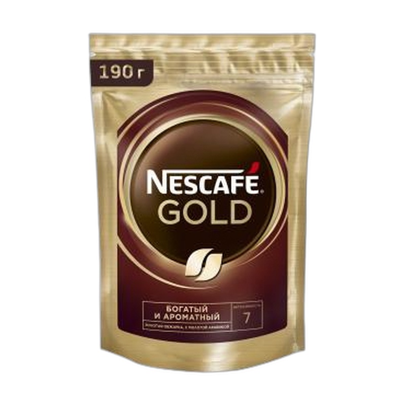 КОФЕ РАСТВОРИМЫЙ NESCAFE GOLD 190Г Д/П