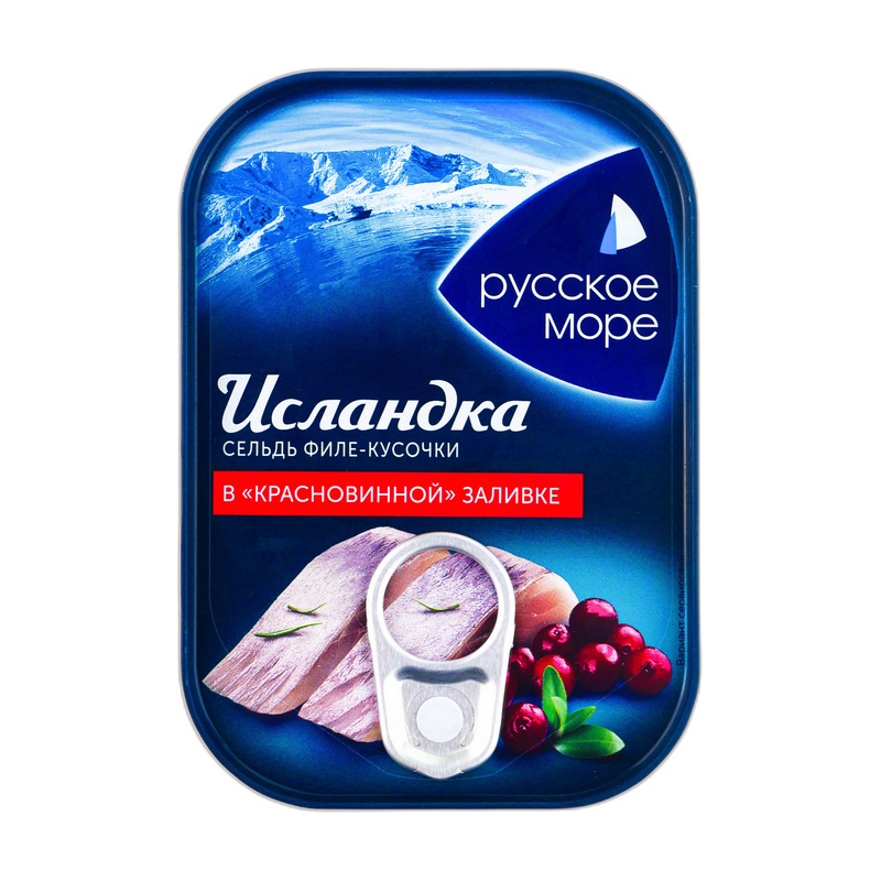 ФИЛЕ СЕЛЬДИ РУССКОЕ МОРЕ ИСЛАНДКА КРАСНОЕ ВИНО 115Г В/У