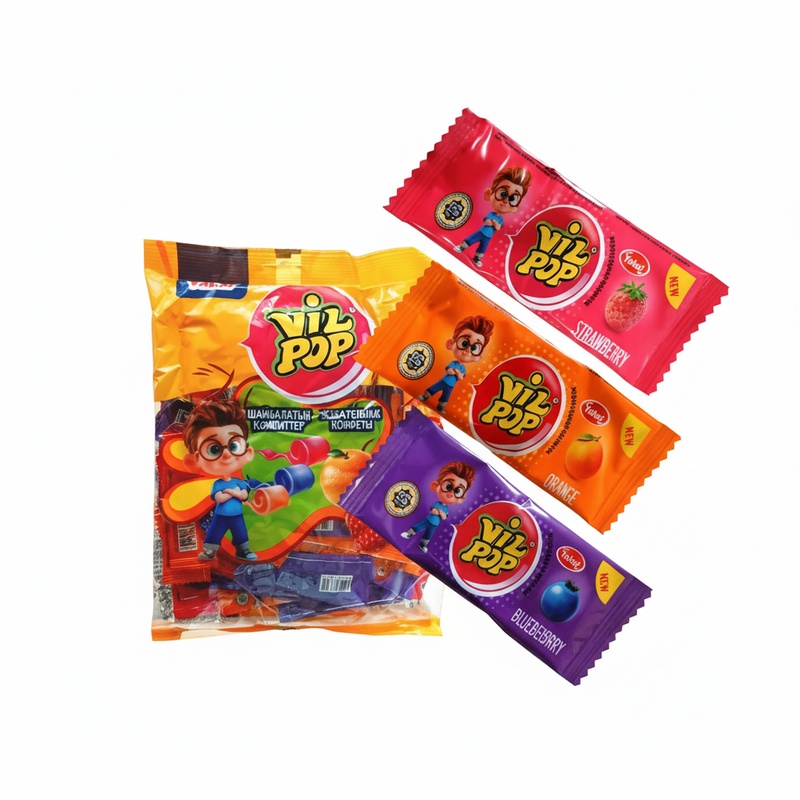 КОНФЕТЫ ЖЕВАТЕЛЬНЫЕ YAKAR VIL POP АССОРТИ 500Г