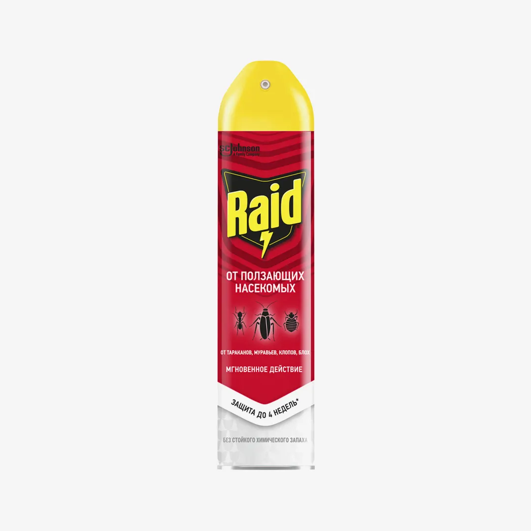 АЭРОЗОЛЬ RAID ОТ ПОЛЗАЮЩИХ НАСЕКОМЫХ 300МЛ