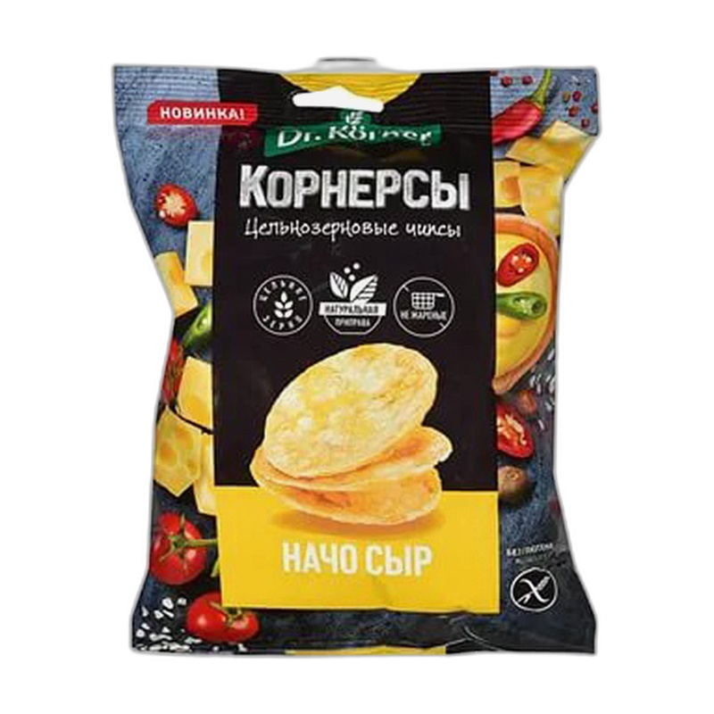 КОРНЕРСЫ КУКУРУЗНО-РИСОВЫЕ DR.KORNER НАЧО СЫР 50Г