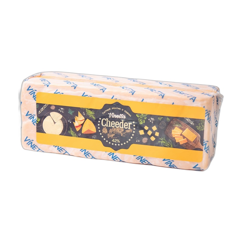 ПРОДУКТ СЫРНЫЙ VINETTA CHEEDER 42% ВЕС