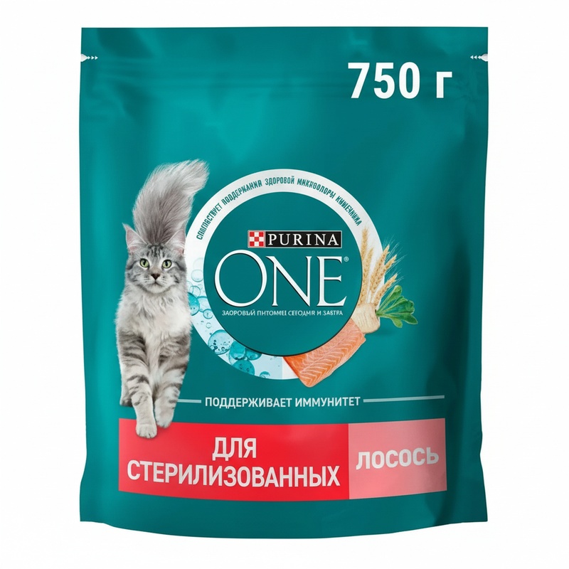 КОРМ ДЛЯ СТЕРИЛИЗОВАННЫХ КОШЕК PURINA ONE ЛОСОСЬ 750Г
