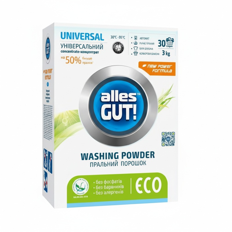 ПОРОШОК ДЛЯ СТИРКИ ALLES GUT ECO УНИВЕРСАЛЬНЫЙ 3КГ