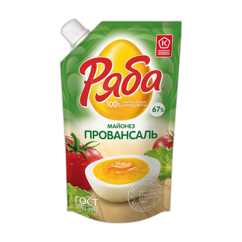 МАЙОНЕЗ РЯБА ПРОВАНСАЛЬ 50,5% 192Г Д/П