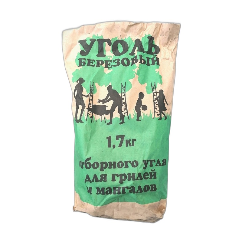 УГОЛЬ ДРЕВЕСНЫЙ БЕРЕЗОВЫЙ ХОРОШИЙ 1,7КГ