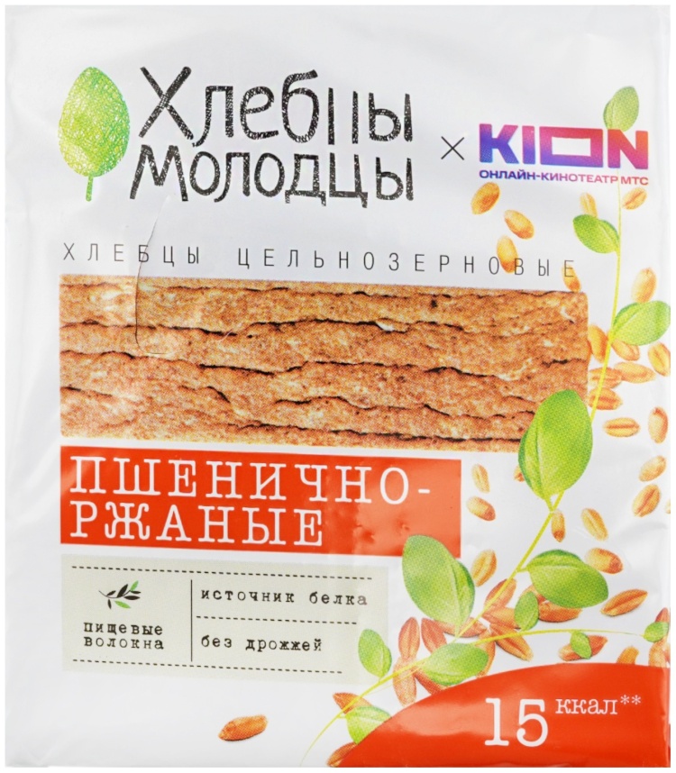 ХЛЕБЦЫ ПШЕНИЧНО-РЖАНЫЕ ХЛЕБЦЫ-МОЛОДЦЫ 100Г