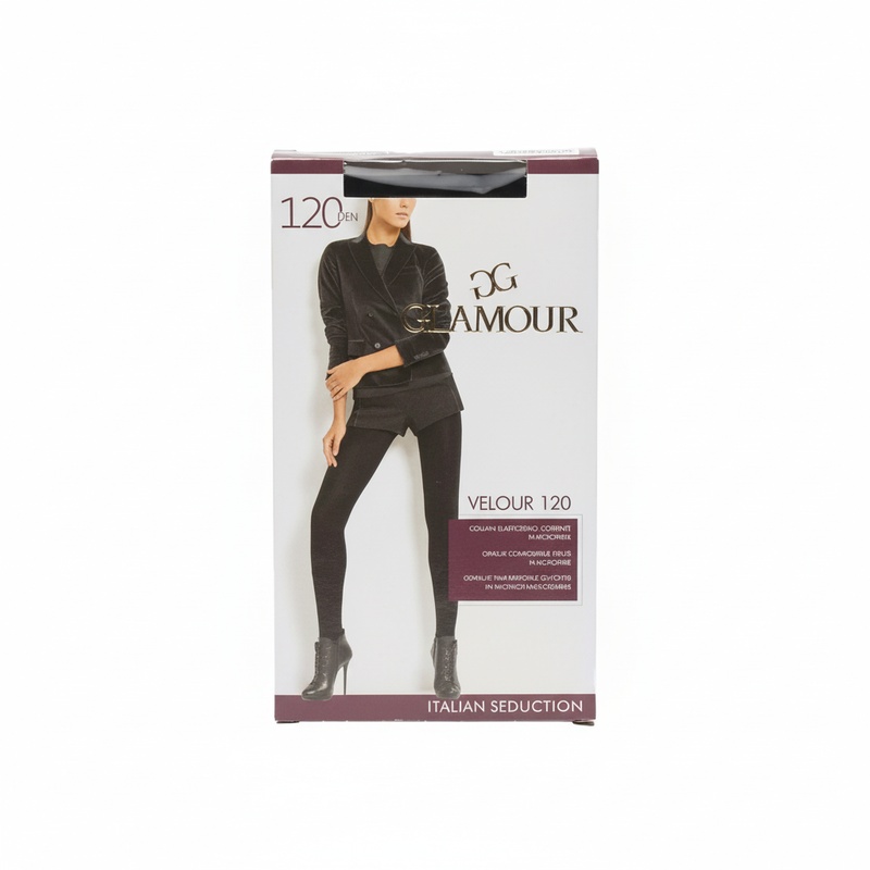 КОЛГОТКИ ЖЕНСКИЕ GLAMOUR VELOUR 120 NERO 4