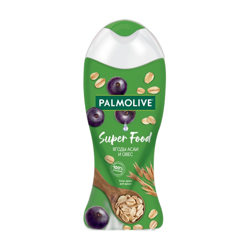 ГЕЛЬ ДЛЯ ДУША PALMOLIVE SUPER FOOD ЯГОДЫ АСАИ И ОВЕС 250МЛ