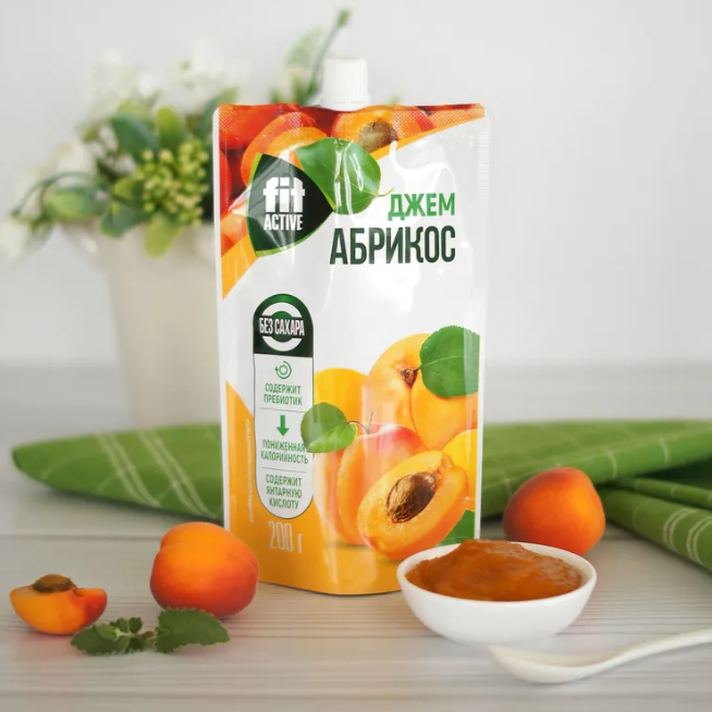 ДЖЕМ FITDELICE АБРИКОС СТЕВИЯ 200Г
