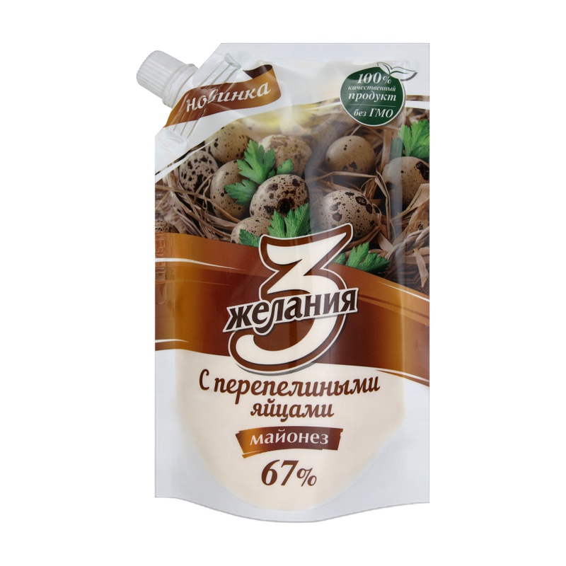 МАЙОНЕЗ МОЛКОМ ПЕРЕПЕЛИНОЕ ЯЙЦО 67% 190Г Д/П