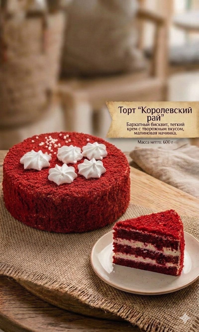 ТОРТ ФОРМУЛА ВКУСА КОРОЛЕВСКИЙ РАЙ 600Г ЗАМ